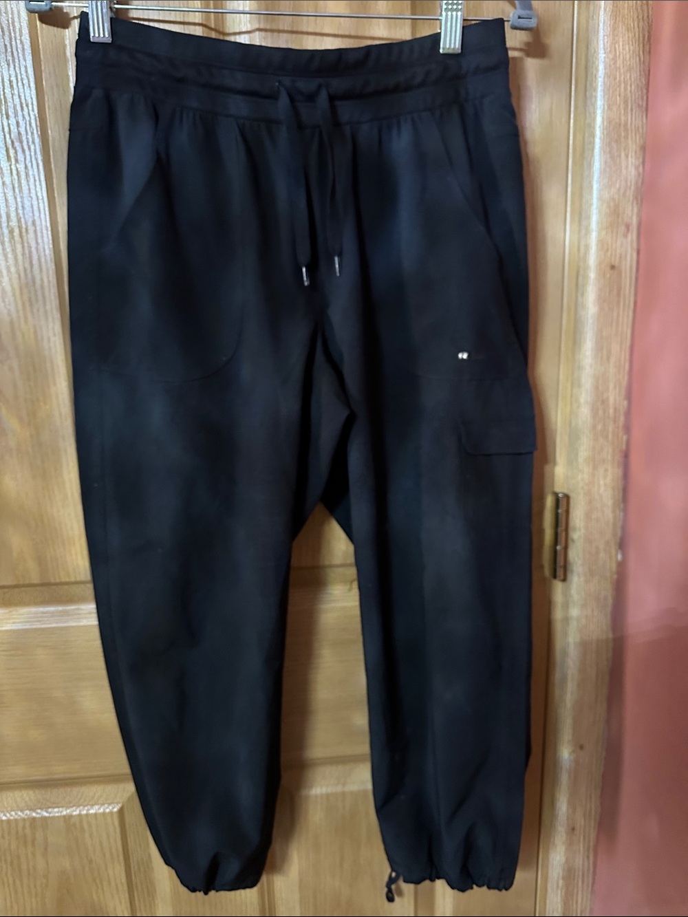 RBX Black Drawstring Cargo Jogger Pants